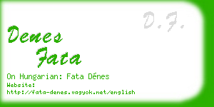 denes fata business card