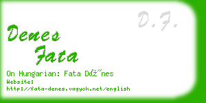 denes fata business card